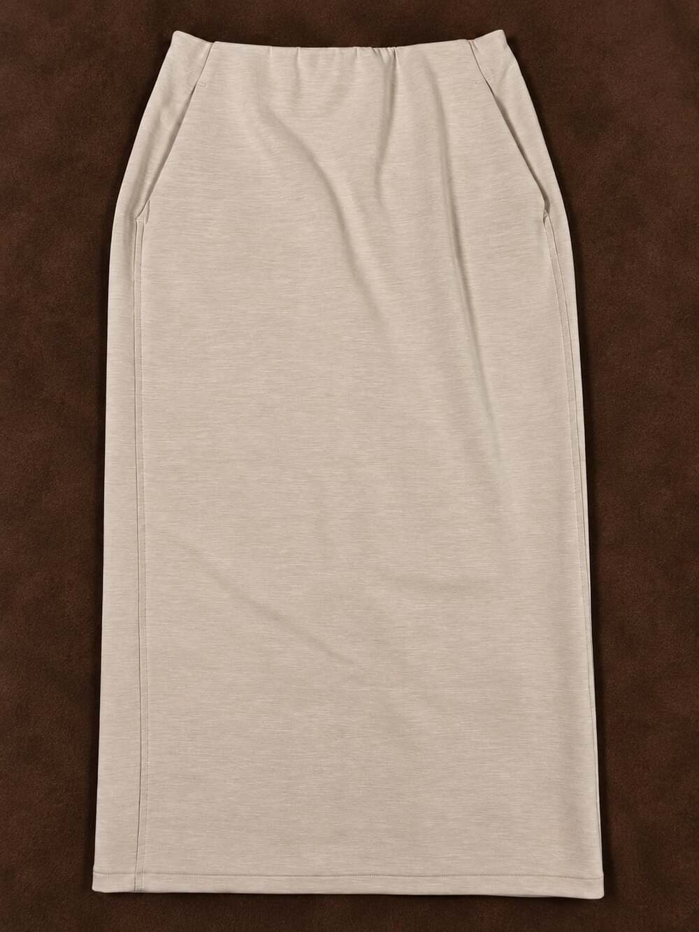 Lululemon Beige High Rise Midi Pencil Skirt Back Slit and Pockets Size 4